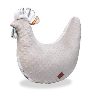 Coussin d'allaitement poule safari gris