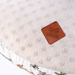 Coussin d'allaitement poule safari gris