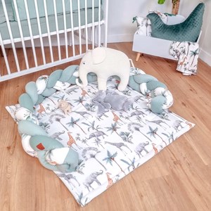 Coussin d'allaitement poule safari gris