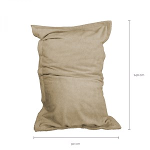 Pouf d'intérieur 90 x 140 cm beige