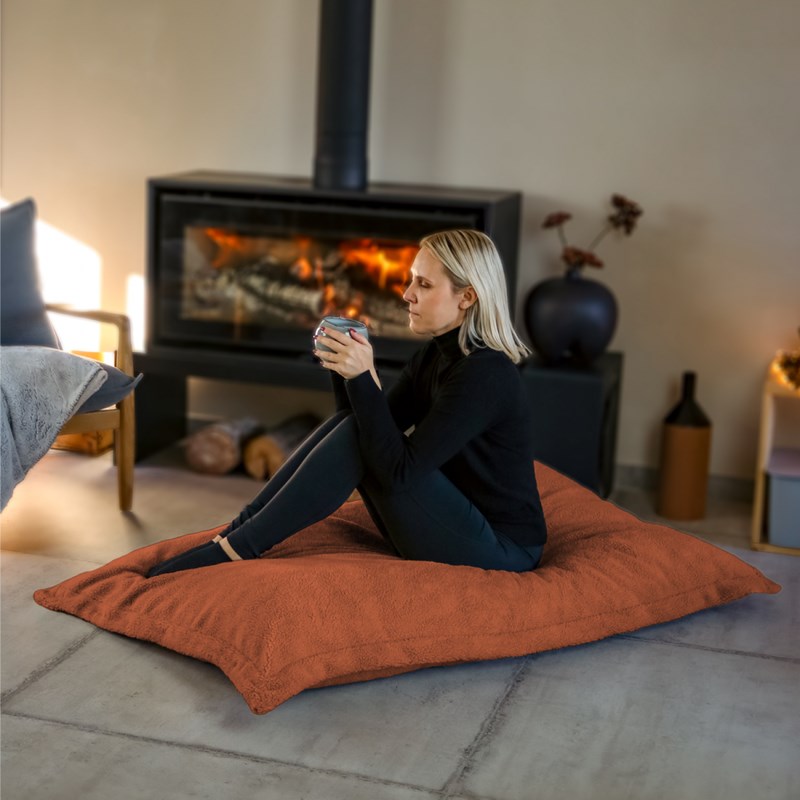 Pouf d'intérieur - terracotta