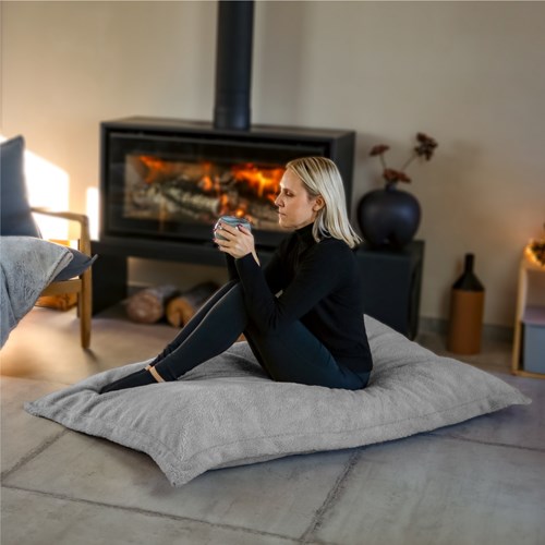 Vivezen - Pouf d'intérieur - gris clair