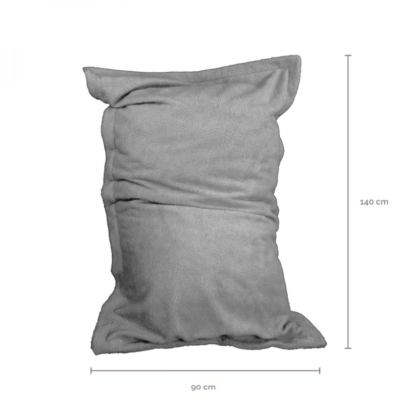 Pouf d'intérieur - gris clair (Vivezen) - Image 1