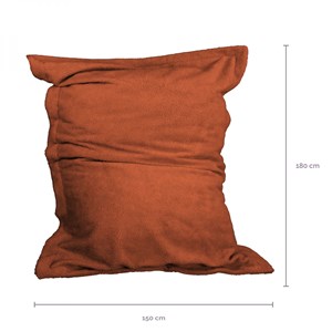 Pouf d'intérieur xxl - terracotta
