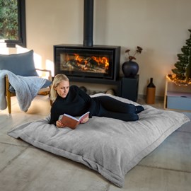 Pouf d'intérieur xxl - gris clair