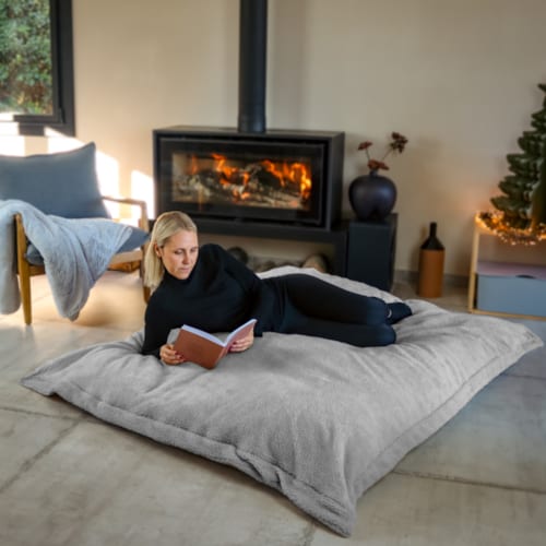 Vivezen - Pouf d'intérieur xxl - gris clair