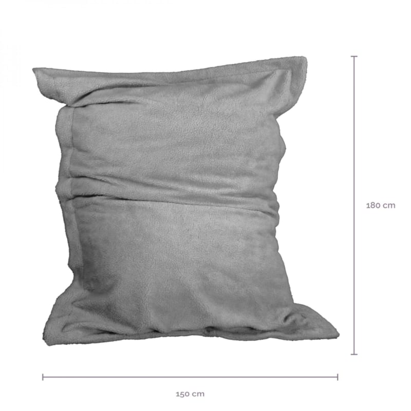 Pouf d'intérieur xxl - gris clair (Vivezen) - Image 1