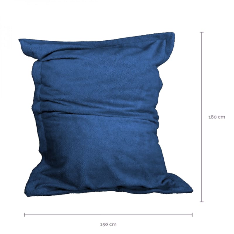 Pouf d'intérieur xxl - bleu marine (Vivezen) - Image 1