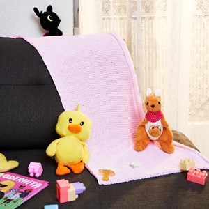 Needle it - kit tricot couverture rose