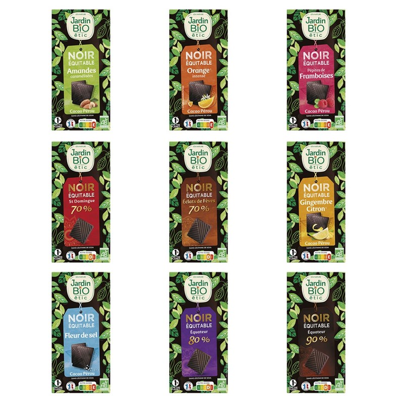 Jardin Bio' - Sélection chocolats bio jardin bio etic