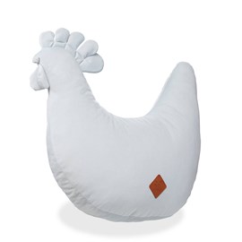 Coussin d'allaitement velvet poule gris