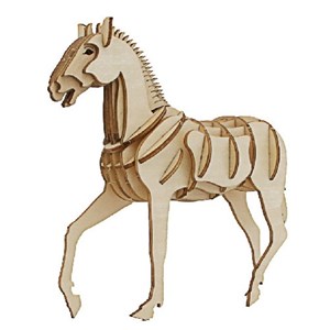 Puzzle 3d cheval en bois 82 pcs