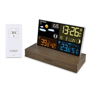 Station météo effet bois