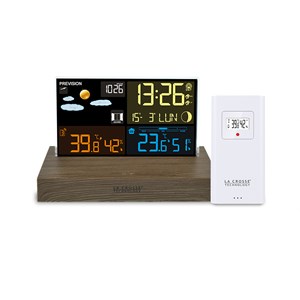 Station météo effet bois