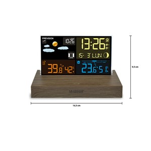 Station météo effet bois