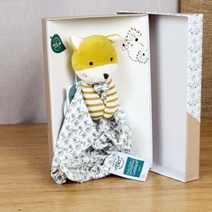 Coffret l'eucalyptus, doudou renard bio