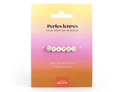 Perles lettres - 1 mot - papa -