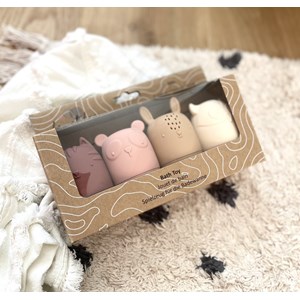 Jouets pour le bain rose