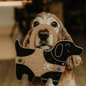 Ardoise - chien -