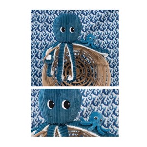Peluche ptipotos pieuvre bleu filou