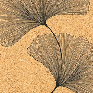 Tapis yoga liège ginkgo yinyang + sangle