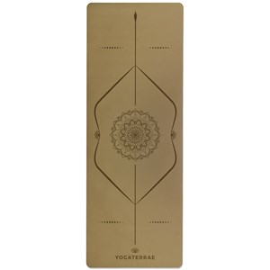 Tapis yoga bronze pu-caoutchouc mandala