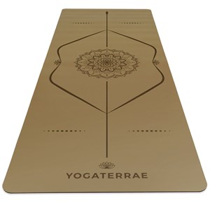 Tapis de yoga bronze pu-caoutchouc + sac