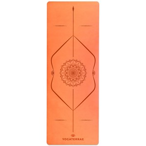 Tapis de yoga orange pu-caoutchouc + sac