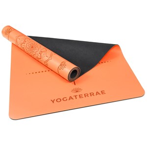 Tapis de yoga orange pu-caoutchouc + sac