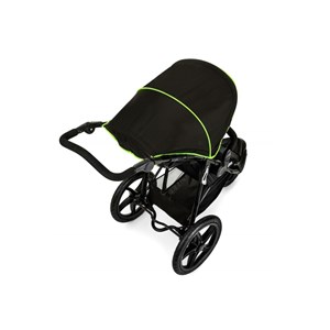 Poussette jogger runner noir-jaune fluo