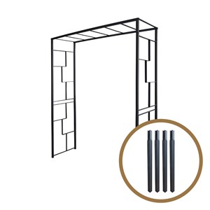 Arche de jardin linéale en acier anth...