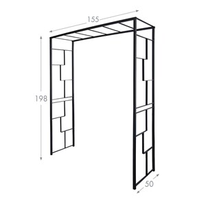Arche de jardin linéale en acier anth...