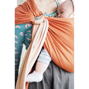 Petite echarpe sans noeud - nude,caramel