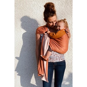 Petite echarpe sans noeud - nude,caramel