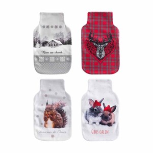 Housse bouillotte polaire 21x34 cm chamo