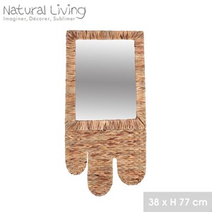 Miroir boho jacinthe d'eau grand modèle