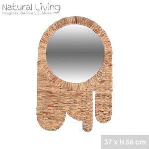 Miroir boho jacinthe d'eau petit modèle