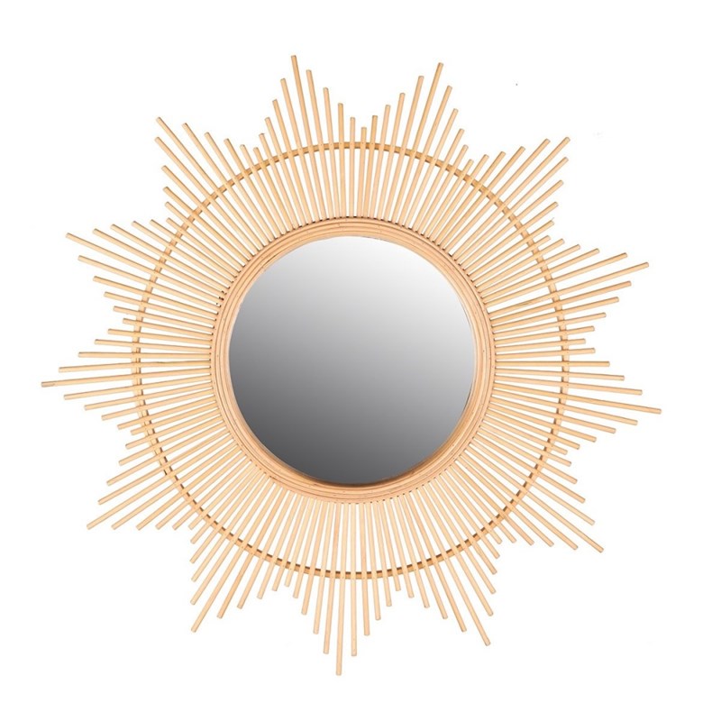 Decoratie - Miroir soleil bambou d60