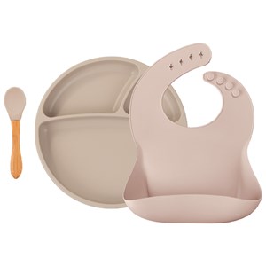 Set de repas assiette cuillère bavoir