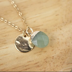 Collier pierre et pampille - aventurine
