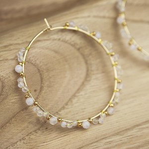 Créoles pierres - pierre de lune