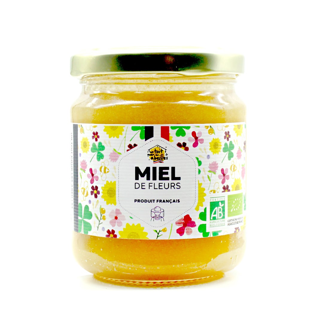 Miel de Fleurs Bio non Pasteurisé en pot de 250 g - Achat / Vente 