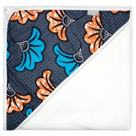 Grande cape de bain coton bambou wax