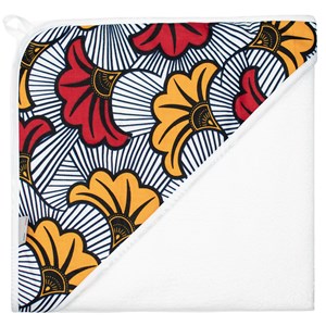 Grande cape de bain coton bambou wax