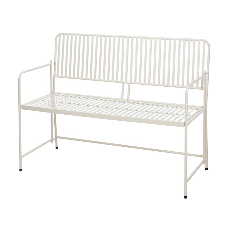 Cémonjardin - Banc de jardin pliable en métal craie...