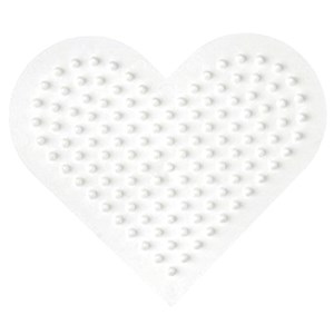 Plaque petit cœur perles plastique midi