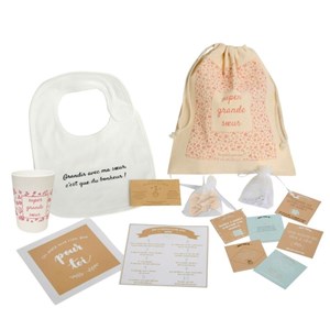 Boite à grande soeur remplie de cadeaux