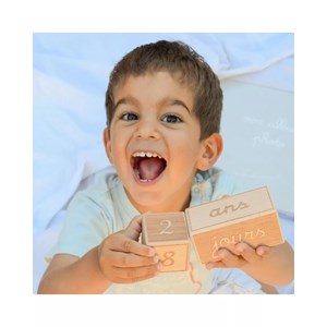 Cubes étapes en bois cadeau de naissance
