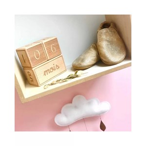 Cubes étapes en bois cadeau de naissance