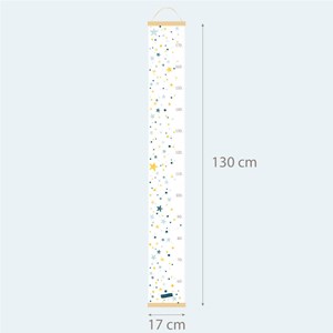 Toise déco étoiles bleues et jaunes